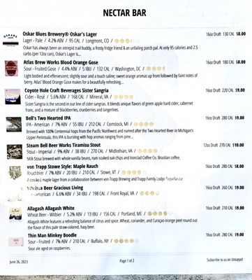 Menu photo 6 Nectar Cocktail Bar Sterling, VA