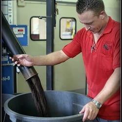 Chauvin Coffee - Pouring the beans