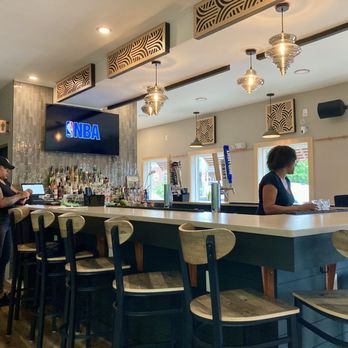 Union Square Bistro - The bar with owner Monique (left) and waitstaff Teri (right) - Mexican Near Me - Riverside, Rhode Island