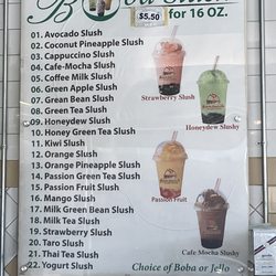 Sandwich Express - Boba menu 6/17/23