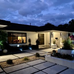a home at night