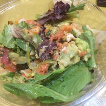 Poke Dot - Had a large bowl with 5 choices of proteins here, with mix of volcano and wasabi honey, I also add seaweed salad with this bowl - Seafood Near Me - Irvine, California Poke Dot - Had a large bowl with 5 choices of proteins here, with mix of volcano and wasabi honey, I also add seaweed salad with this bowl - Seafood Near Me - Irvine, California