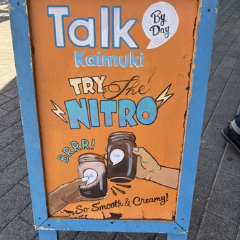Talk Kaimuki - Outside sign - Coffee & Tea Near Me - Honolulu, Hawaii Talk Kaimuki - Outside sign - Coffee & Tea Near Me - Honolulu, Hawaii