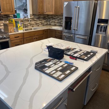 Menard's - Picking out new countertops. Quartz - Hardware Stores Near Me - Lake Orion, Michigan