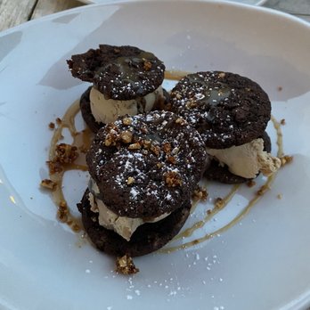 Sapphire - Dark Chocolate Cookie dessert with PB Gelato. $12 but very rich, make sure you share. - New American Near Me - Laguna Beach, California Sapphire - Dark Chocolate Cookie dessert with PB Gelato. $12 but very rich, make sure you share. - New American Near Me - Laguna Beach, California