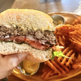 SanTan Brewing Company - Naked Burger on GF bun! - Brewpubs Near Me - Chandler, Arizona