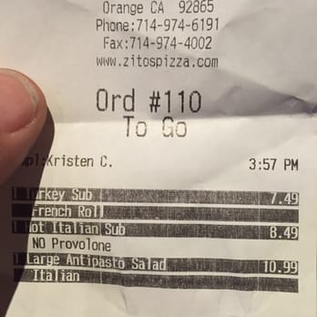 Zito's Pizza - Pizza Near Me - Orange, California