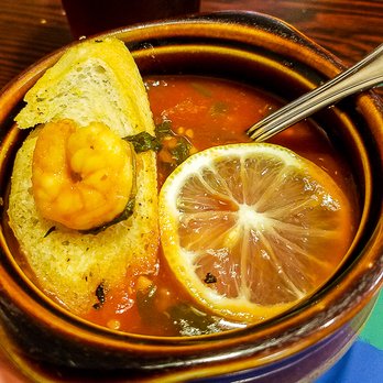 Jan's Place - Tomato and Shrimp Spicy Diablo Soup! - Breakfast & Brunch Near Me - Jensen Beach, Florida