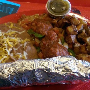 Fuzzy's Taco Shop - Huevos rancheros.  Tortillas in the foil - Tex-Mex Near Me - Edmond, Oklahoma