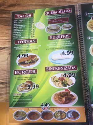 Menu photo 5 Taqueria Jalisco Lytle, TX