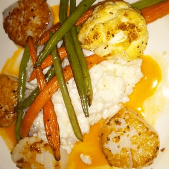 BlackFly - My seared scallops.  They were divine, even if the bland risotto distracted from them. - Seafood Near Me - St. Augustine, Florida
