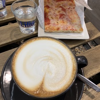 Caffè dei Cavalieri - Large cappuccino and pizza for breakfast! Why not?? - Cafes Near Me - Pisa, PI