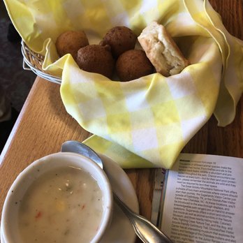Old Mill Restaurant - Complimentary Corn fritters and corn chowder - American Near Me - Pigeon Forge, Tennessee