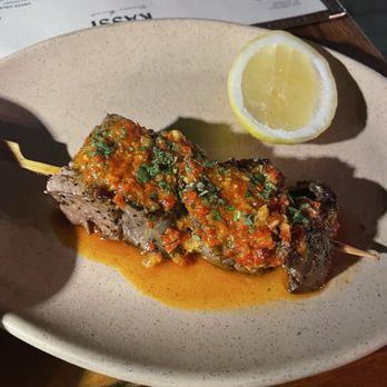 Kassi Venice Beach - Beef tenderloin skewer - Bars Near Me - Venice, California Kassi Venice Beach - Beef tenderloin skewer - Bars Near Me - Venice, California