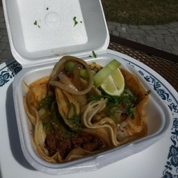 Pastor taco and pollochorizo taco Pastor taco and pollochorizo taco
