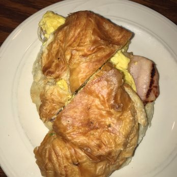 Mid Town Cafe - Ham and Swiss with scrambled eggs on fresh baked croissant. - Cafes Near Me - Granby, Colorado
