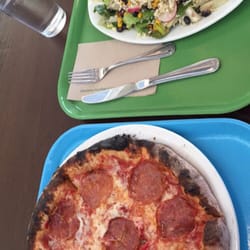 Pepe pizza and Fiesta Salad- both delicious!