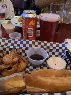 Photo of The West End - Quakertown, PA, US. Awesome fries, and a fruited sour from Aslin.