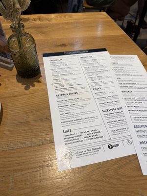 Menu photo 1 High Bank Distillery Columbus, OH