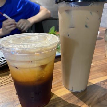 Pho Saigon Pasteur - regular thai iced tea and large iced Vietnamese coffee - Vietnamese Near Me - Alhambra, California Pho Saigon Pasteur - regular thai iced tea and large iced Vietnamese coffee - Vietnamese Near Me - Alhambra, California