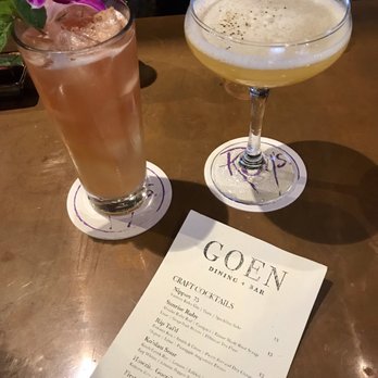 Goen Dining + Bar - Rip Tai'd (tall glass- their version of mai tai) & Ko'olau sour. Both amazing! - Pan Asian Near Me - Kailua, Hawaii Goen Dining + Bar - Rip Tai'd (tall glass- their version of mai tai) & Ko'olau sour. Both amazing! - Pan Asian Near Me - Kailua, Hawaii