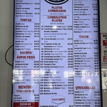 Los Grandes Originales - Menu 4/23/26 - Mexican Near Me - Santa Ana, California