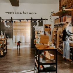 The Well Market + Refillery  - Refilling at the bulk food and dry goods section.