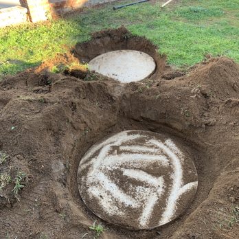 Honey Doo Wagon Septic Pumping - Two shoveled openings at septic tank - Septic Services Near Me Honey Doo Wagon Septic Pumping - Two shoveled openings at septic tank - Septic Services Near Me
