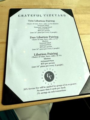 Menu photo 4 Grateful Vineyard Mount Hood, OR