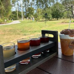Morning Glory Orchard - Hard cider flight... all delicious.     Apple cider donut slushie was so perfect