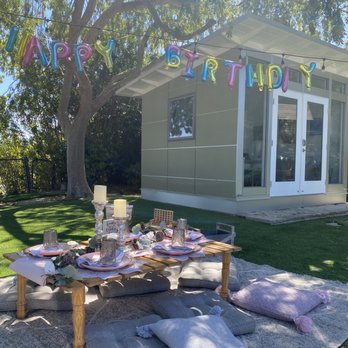 Twinergy Party Design - Glamping picnic setup - Tulum design - Party & Event Planning Near Me