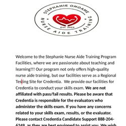 Stephanine Onoame Nurse Aide Training