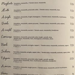 Pulcinella - Pizza menu