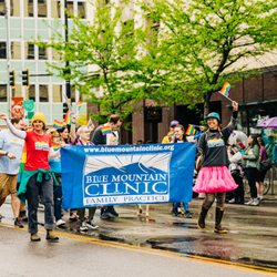 Blue Mountain Clinic - Blue Mountain Clinic staff marching at Missoula Pride 2022!