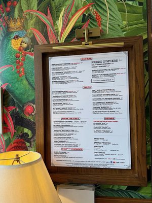 Menu photo 2 La Corriente La Jolla San Diego, CA