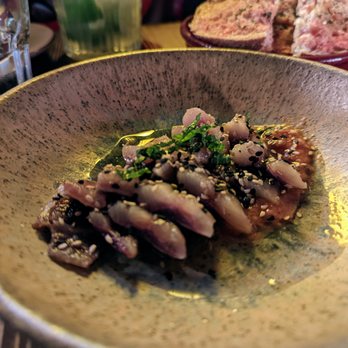 La Alcoba Azul - Marinated raw sardines (order with a side of tomato bread otherwise too salty) - Tapas Bars Near Me - Barcelona, B La Alcoba Azul - Marinated raw sardines (order with a side of tomato bread otherwise too salty) - Tapas Bars Near Me - Barcelona, B