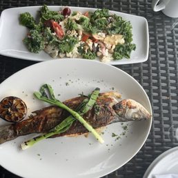 Kale Salad and over cooked sea bass!! Kale Salad and over cooked sea bass!!