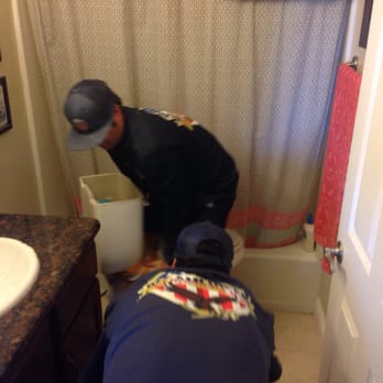 All American Plumbing - Byron and his assistant installing our new toilet - Plumbing Near Me - Poway, California All American Plumbing - Byron and his assistant installing our new toilet - Plumbing Near Me - Poway, California