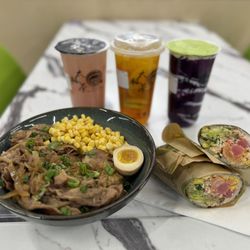 Taichi Bubble Tea - Strawberry Yakult, Mango InfruiTea, Taro Zang Zang, Beef Rice Bowl, Poke Burrito