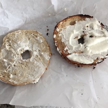 Tastee's Donut - Somehow only one side is toasted with cream cheese - Donuts Near Me - La Verne, California