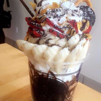 Mr. T Cafe - this one is the mixed fruit ( just strawberry/banana ) egg puff ice cream. - Coffee & Tea Near Me - San Francisco, California Mr. T Cafe - this one is the mixed fruit ( just strawberry/banana ) egg puff ice cream. - Coffee & Tea Near Me - San Francisco, California