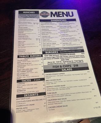 Menu photo 1 Tavern On Main El Segundo, CA Menu photo 1 Tavern On Main El Segundo, CA