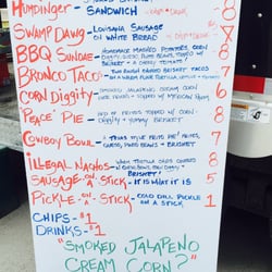 Bad Girl BBQ & Corn Diggity Wagon Food Trailer - The menu!