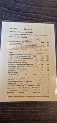 Menu photo 2 Habel am Reichstag Berlin, BE Menu photo 2 Habel am Reichstag Berlin, BE