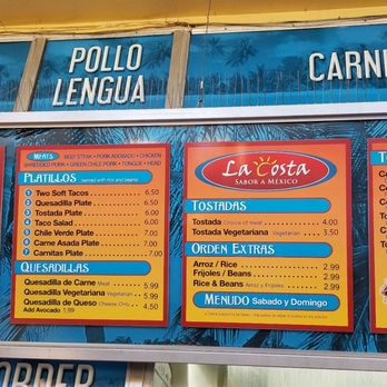 La Costa - Menu update - Mexican Near Me - San Jose, California La Costa - Menu update - Mexican Near Me - San Jose, California