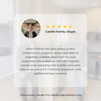 Brian Le - Compass - Out of State Client testimonial - Castillo - Real Estate Agents Near Me - Seattle, Washington Brian Le - Compass - Out of State Client testimonial - Castillo - Real Estate Agents Near Me - Seattle, Washington