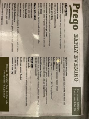 Menu photo 3 Prego Restaurant Carluke, SLK