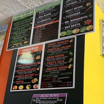 Fruces Juice Bar - Menu - Juice Bars & Smoothies Near Me - New York, New York