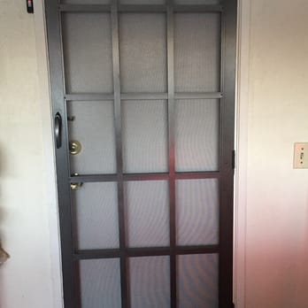 Mobile Screen Repair - Cape Cod in Bronze installed at back door to garage. - Windows Installation Near Me - Riverside, California