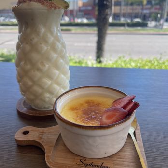 September - Fresh Pineapple & Yogurt with a side of crème brûlée - Ice Cream & Frozen Yogurt Near Me - Westminster, California